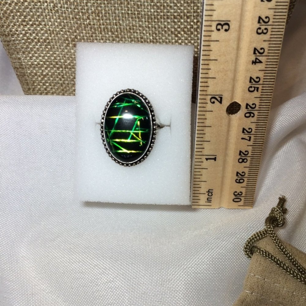 New Artisan Neon Lights Dichroic SS Ring - Picture 8 of 11